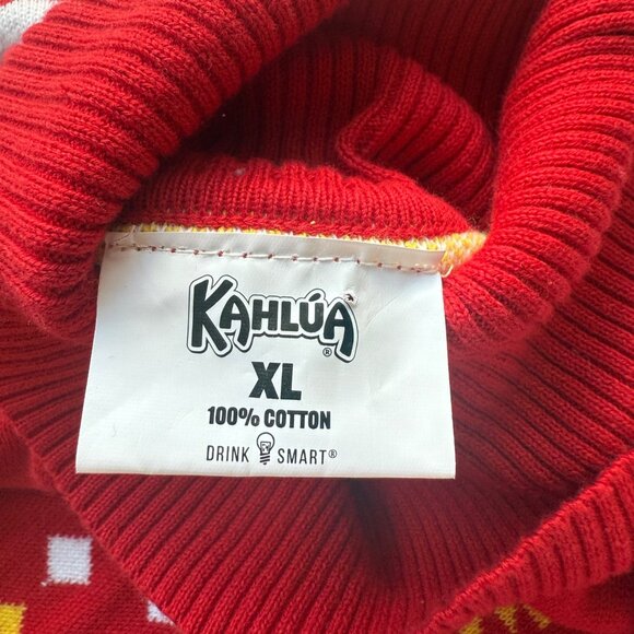Kahlúa Men’s Red Holiday Sweater XL Cotton Festive Turtleneck Christmas - Picture 4 of 4